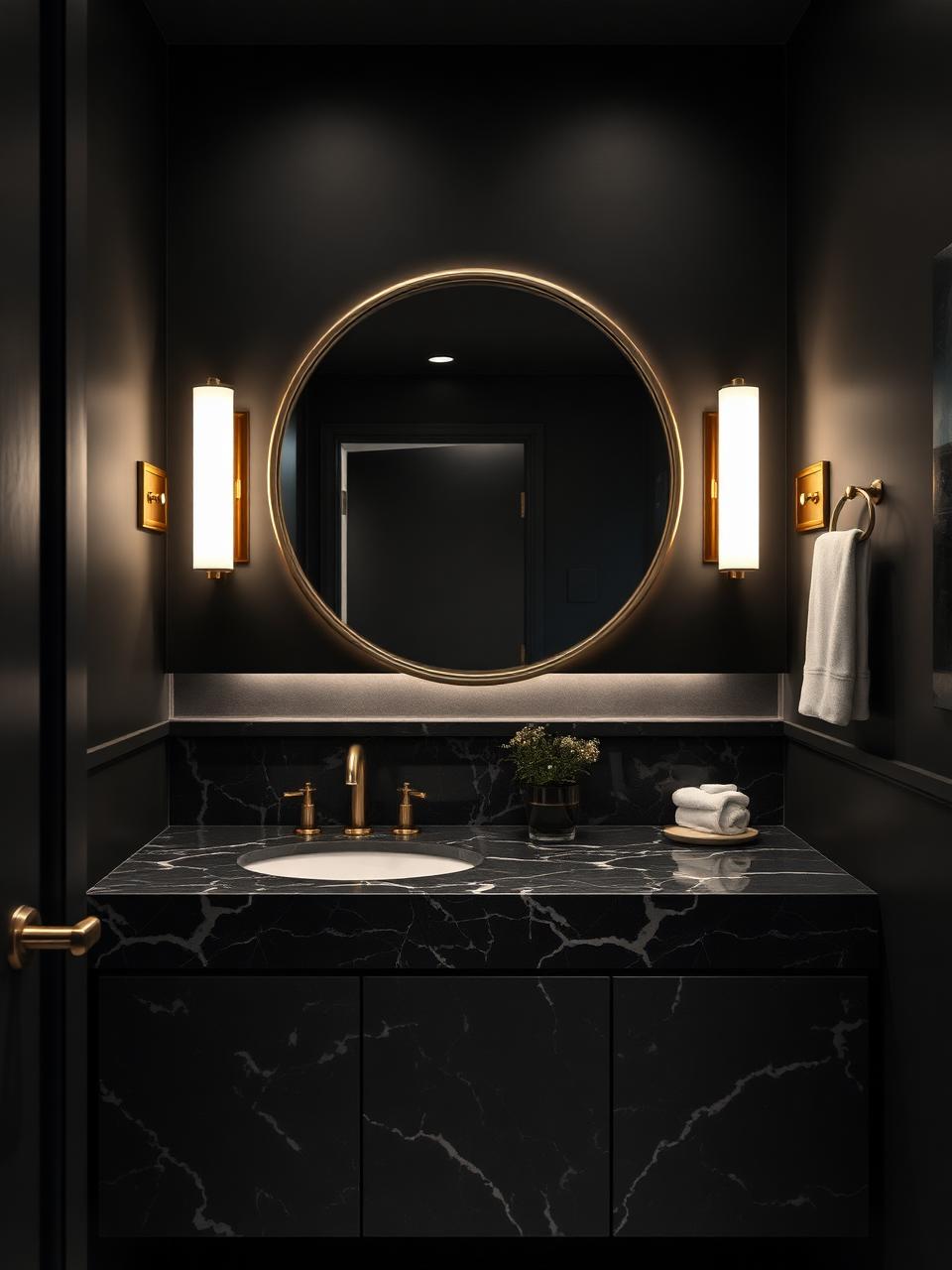 Moody powder room